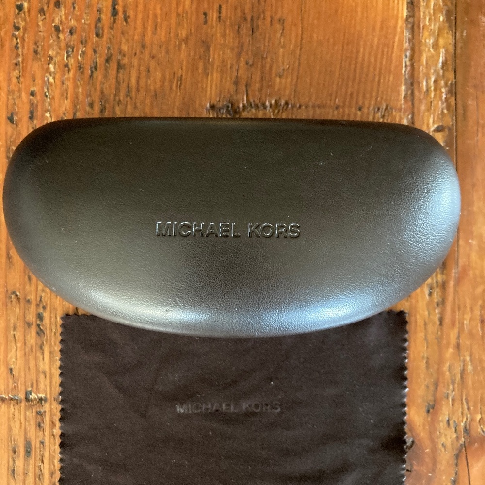 Michael Kors Dark Brown Sunglass Case and Dust Cloth